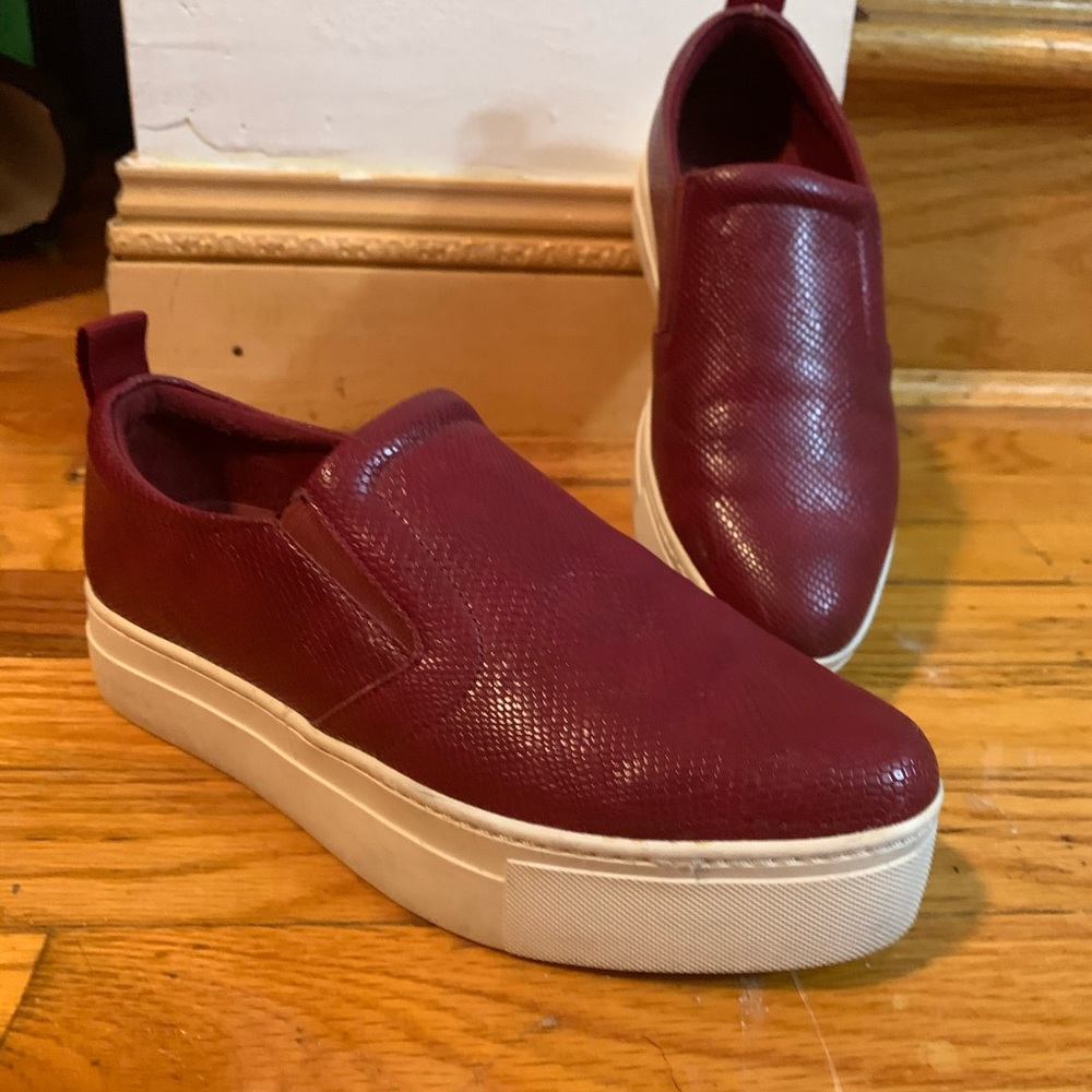 ALDO shoes red thick white sole size 6.5
